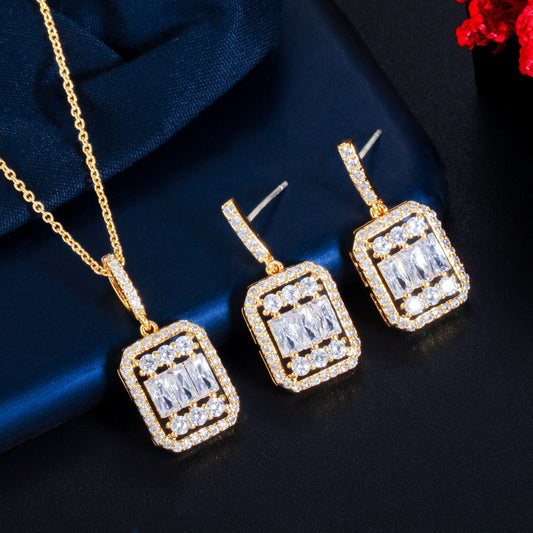 Geometric Jewelry with Dazzling Zircon Stones