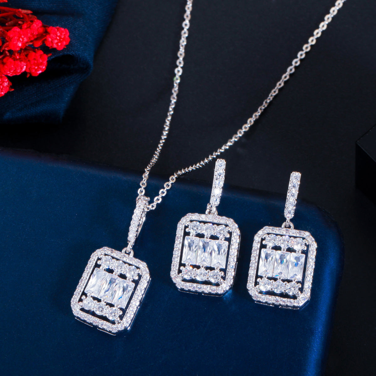 Geometric Jewelry with Dazzling Zircon Stones