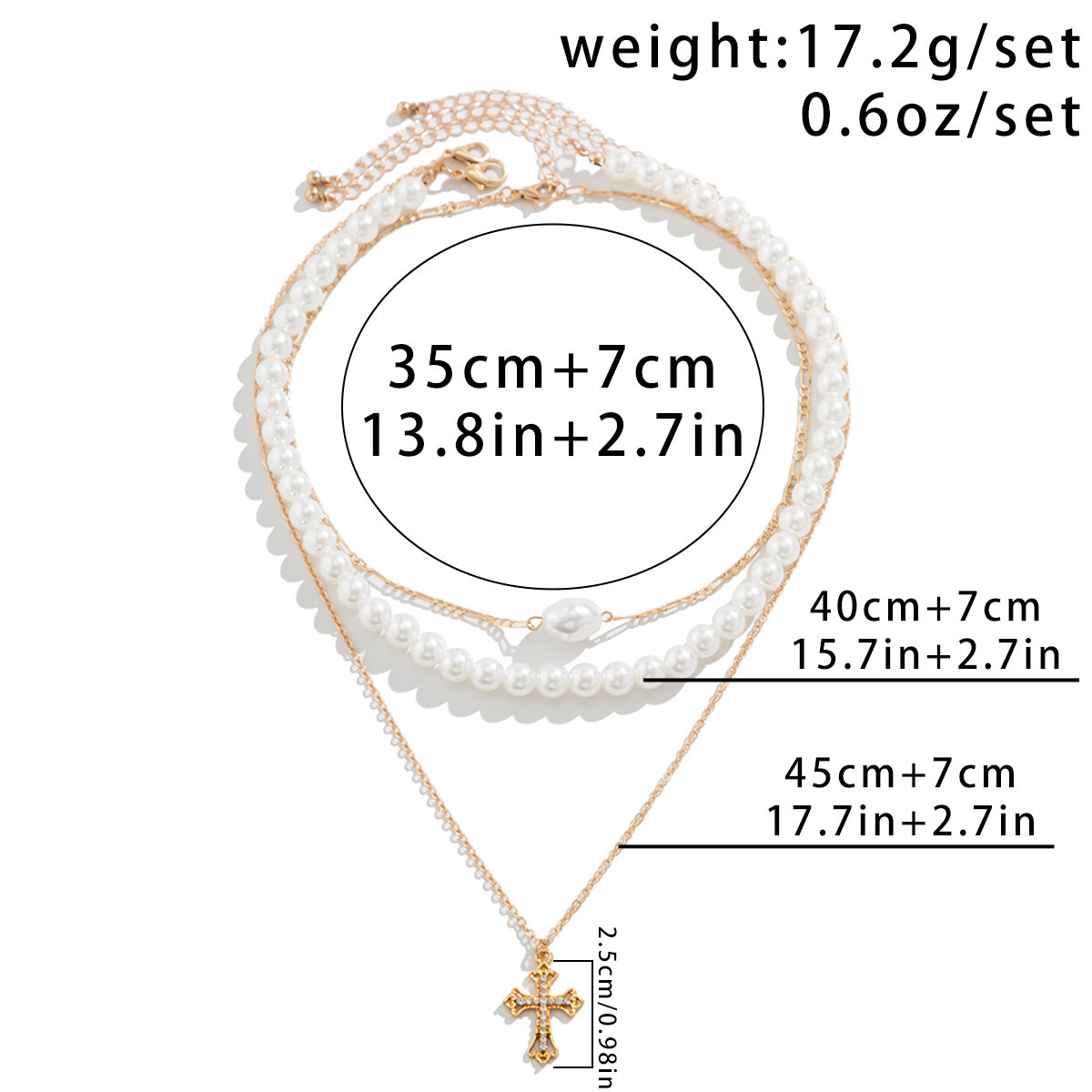 3-piece Set Of Starfish Shell Pearl Necklace