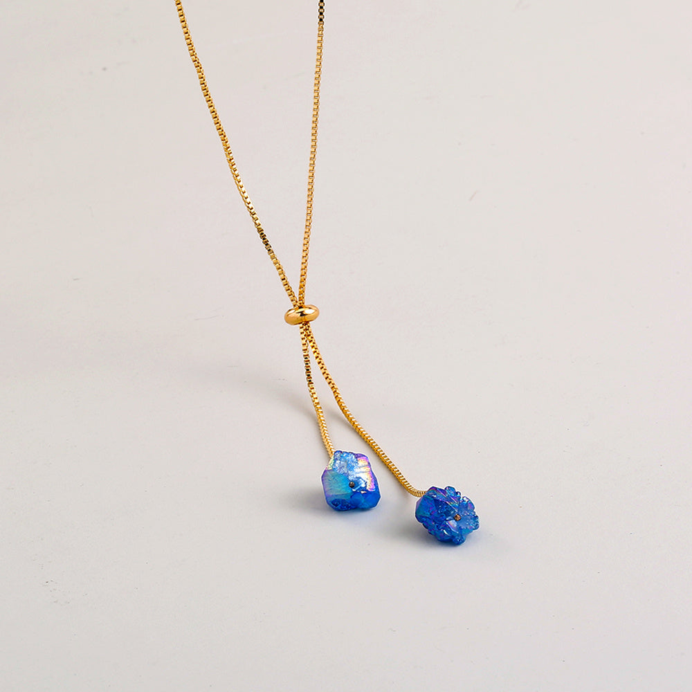 Minimalistic Necklace with Natural Stones