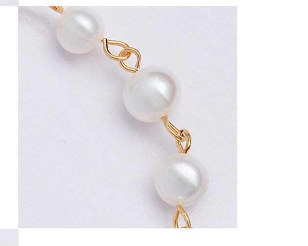 Timeless Pearl Necklace and Bracelet Set – Elegant Buckle Design