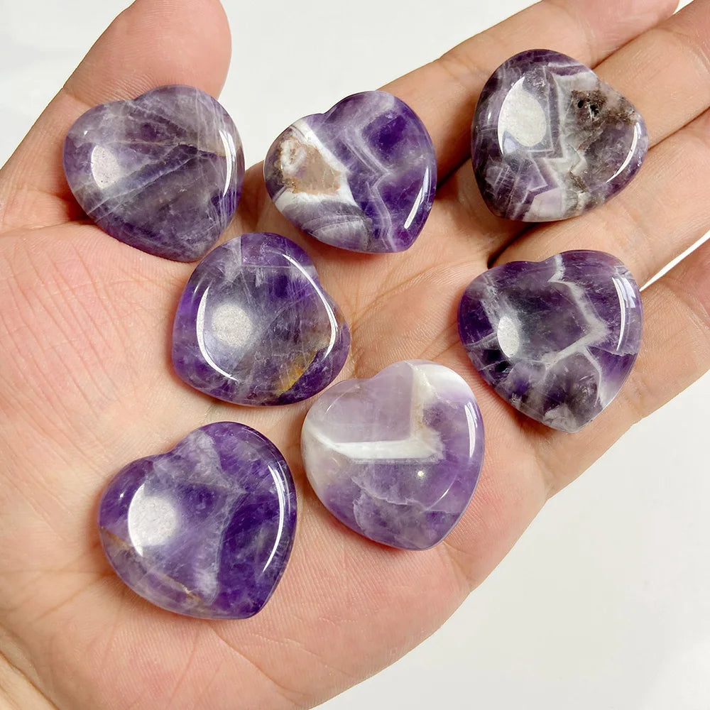 Hand Stone Massage - Amethyst & Aventurine & Crystal & Opal