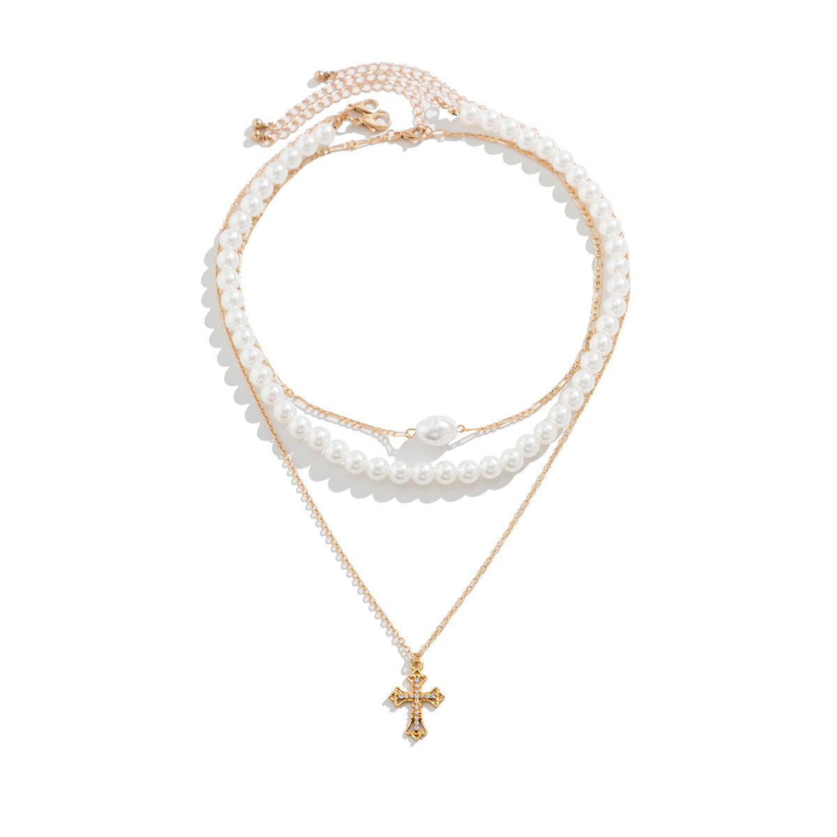 3-piece Set Of Starfish Shell Pearl Necklace