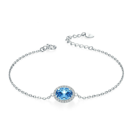 Natural Blue Topaz Bracelet