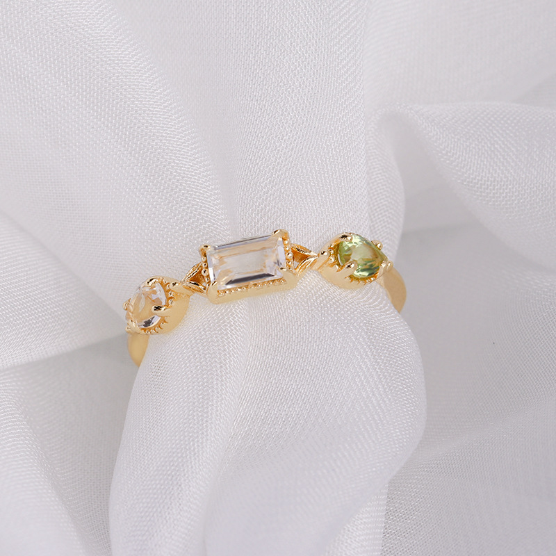 Crystal Topaz Peridot Women's Ring