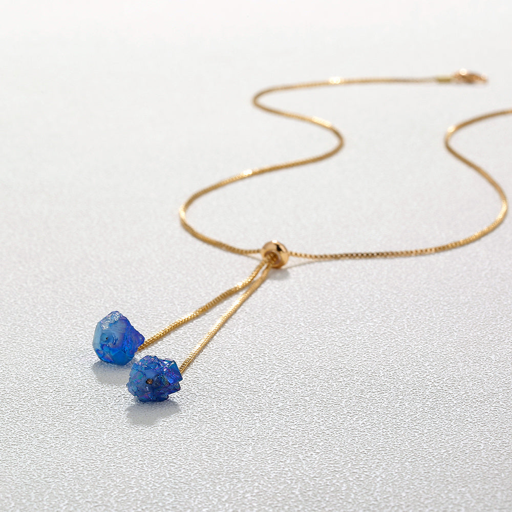 Minimalistic Necklace with Natural Stones