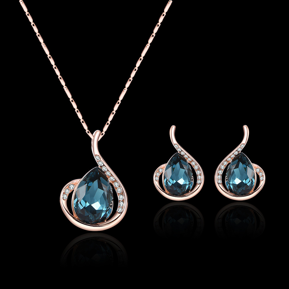 Diamond Crystal Necklace & Earrings