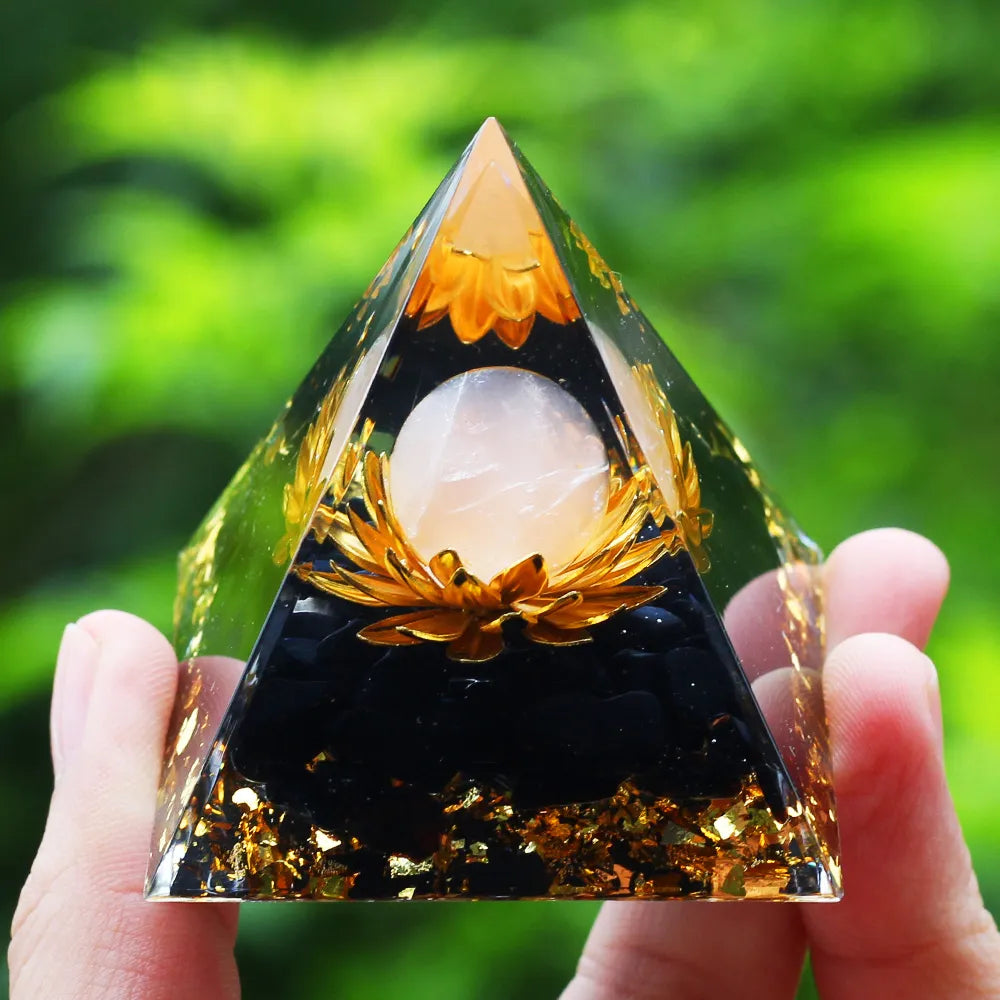 Crystals Stone Pyramid Energy Generator