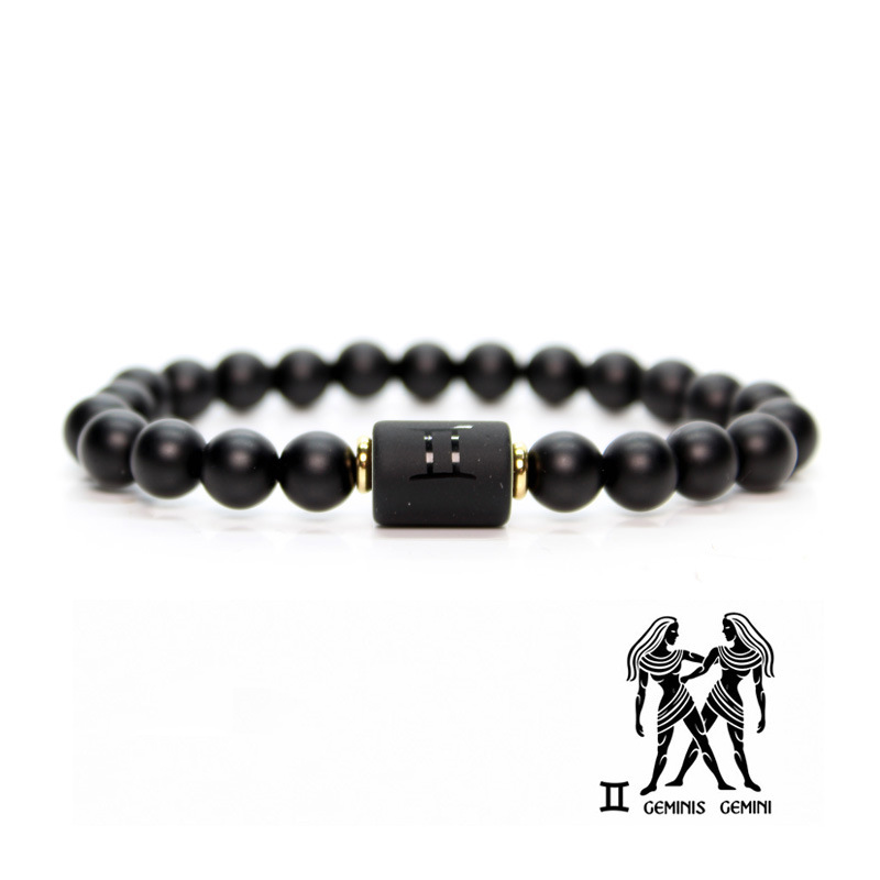 Bracelet Birthstones Black Agate