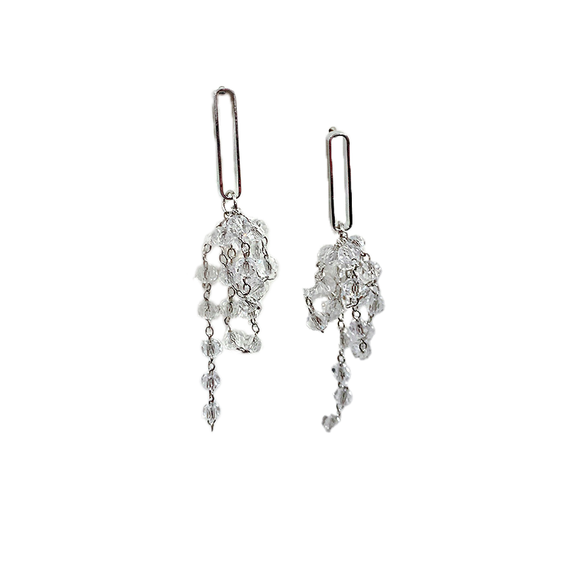 Crystal Earrings - Tassel Grape Earring