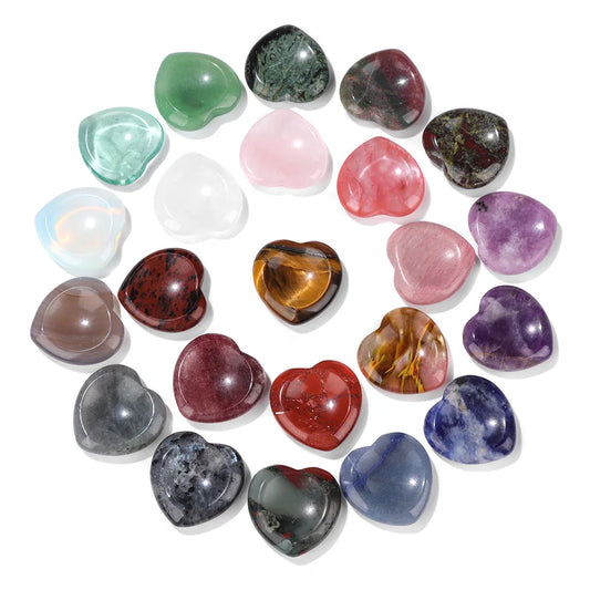 Hand Stone Massage - Amethyst & Aventurine & Crystal & Opal