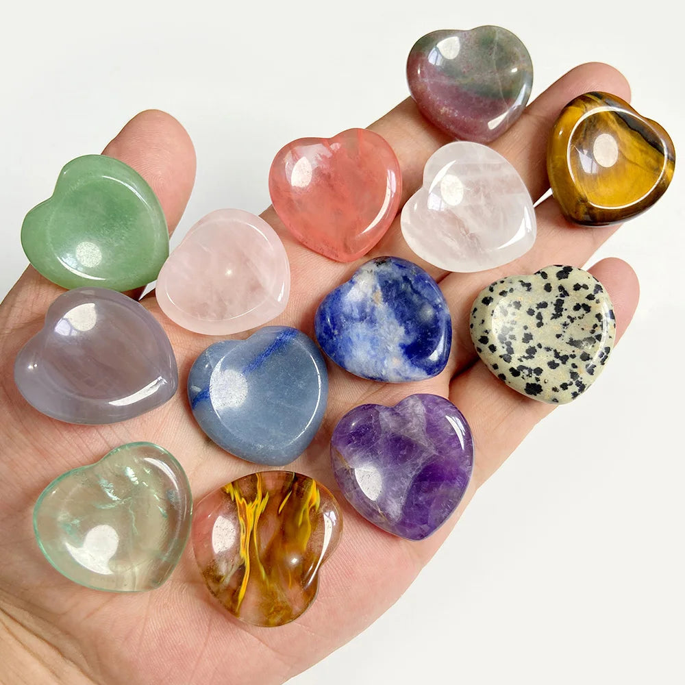 Hand Stone Massage - Amethyst & Aventurine & Crystal & Opal