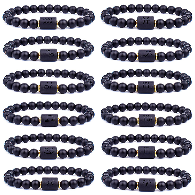 Bracelet Birthstones Black Agate