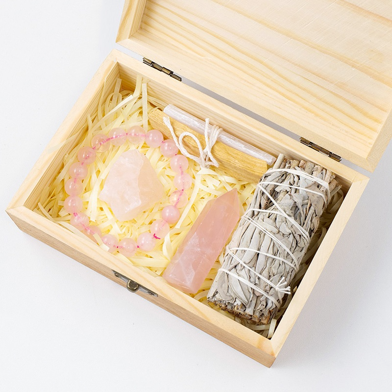 Natural Crystal Amethyst Gift Box  Souvenir