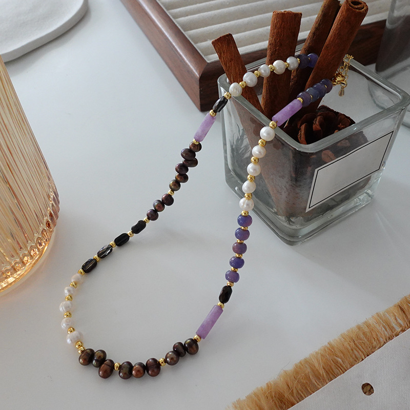 Natural Stone Pearl Necklace