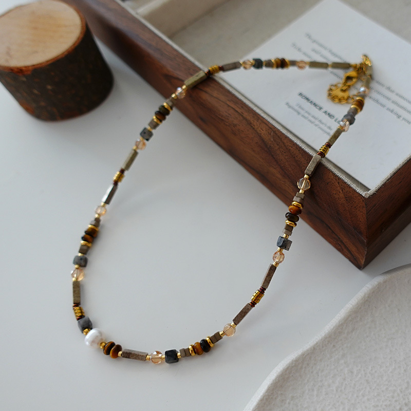 Natural Stone Pearl Necklace