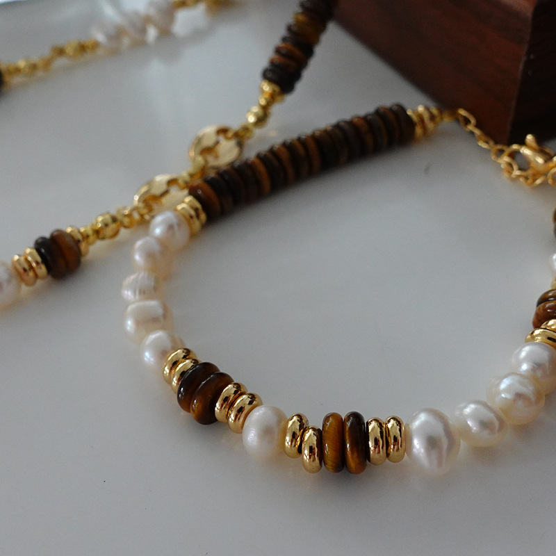 Natural Stone Pearl Necklace