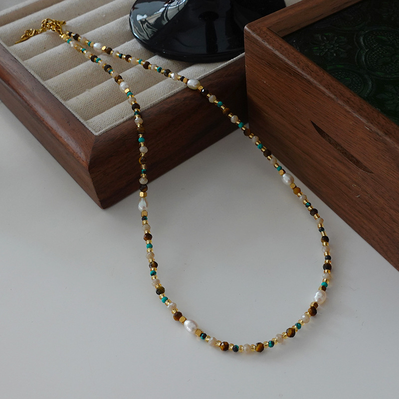 Natural Stone Pearl Necklace