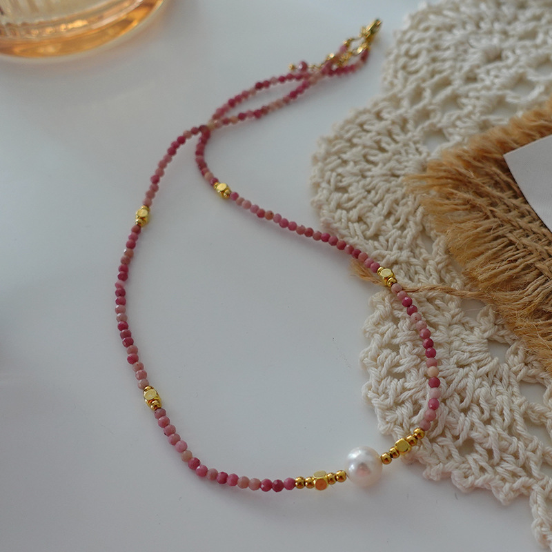 Natural Stone Pearl Necklace