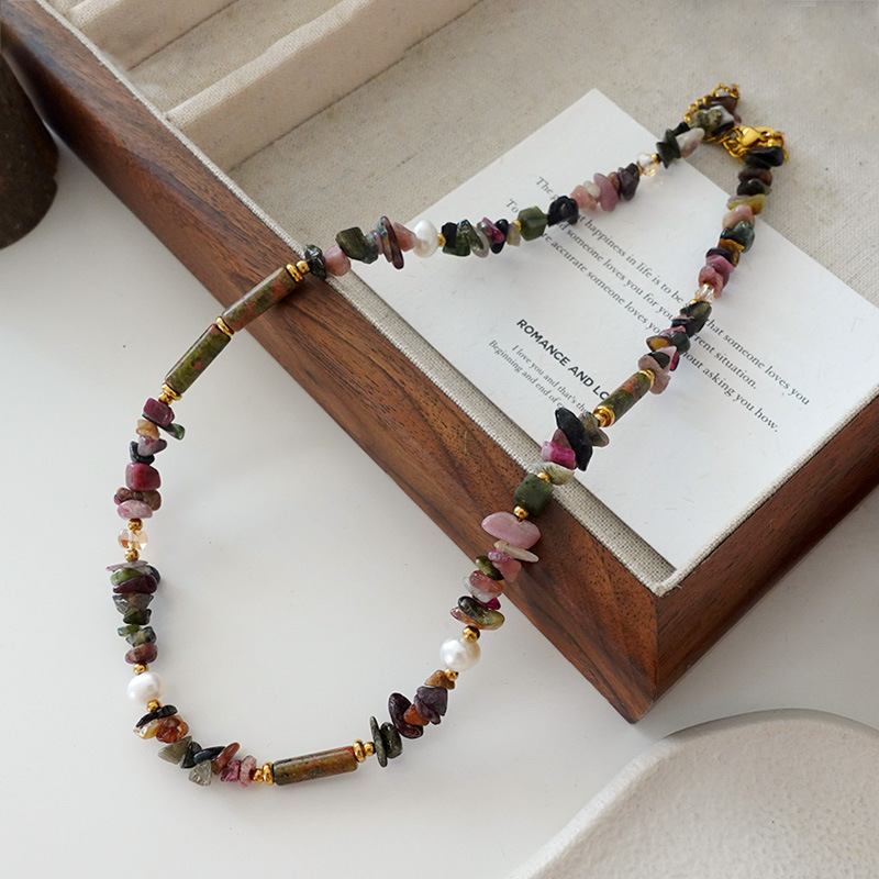 Natural Stone Pearl Necklace