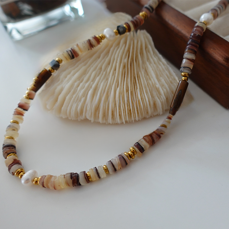 Natural Stone Pearl Necklace