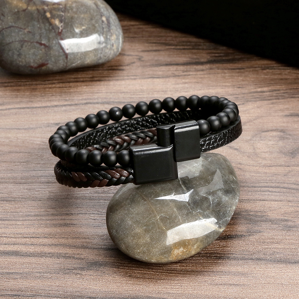 Bracelet - Natural Stone Obsidian