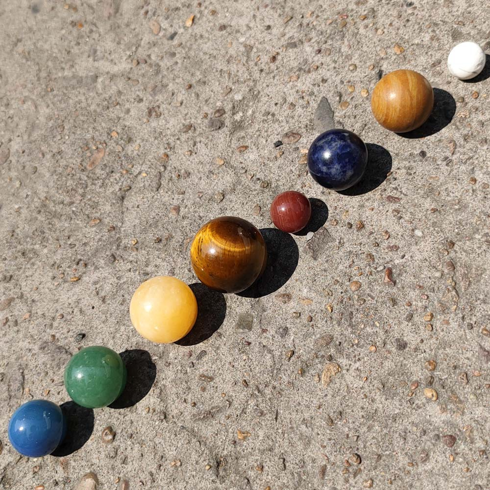 Natural Jade Stone Solar System