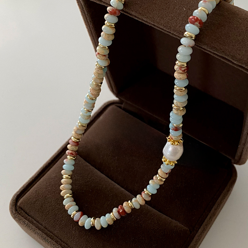 Natural Stone Pearl Necklace