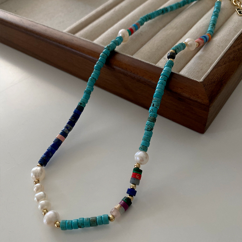 Natural Stone Pearl Necklace