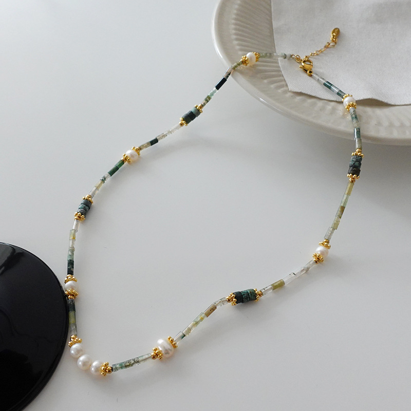 Natural Stone Pearl Necklace