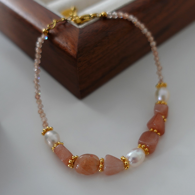 Natural Stone Pearl Necklace