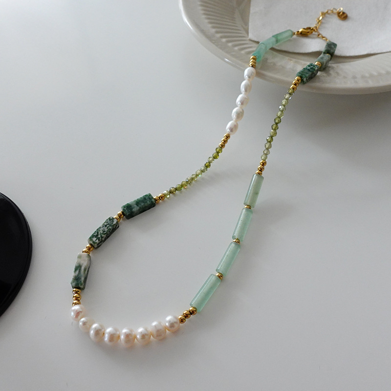 Natural Stone Pearl Necklace