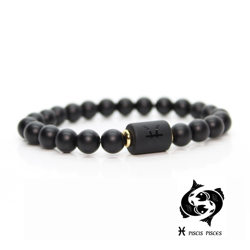 Bracelet Birthstones Black Agate