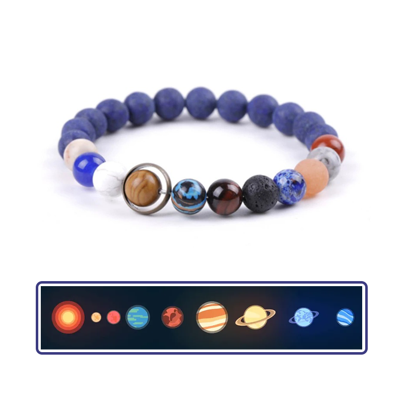 Bracelet - Galaxy Eight Planets Natural Stone