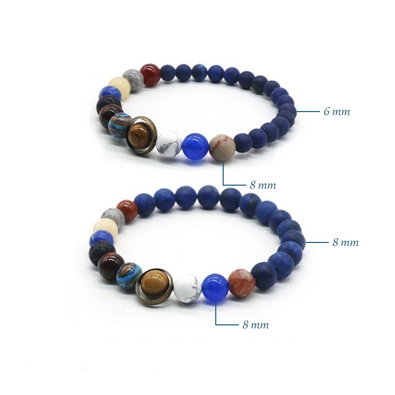 Bracelet - Galaxy Eight Planets Natural Stone